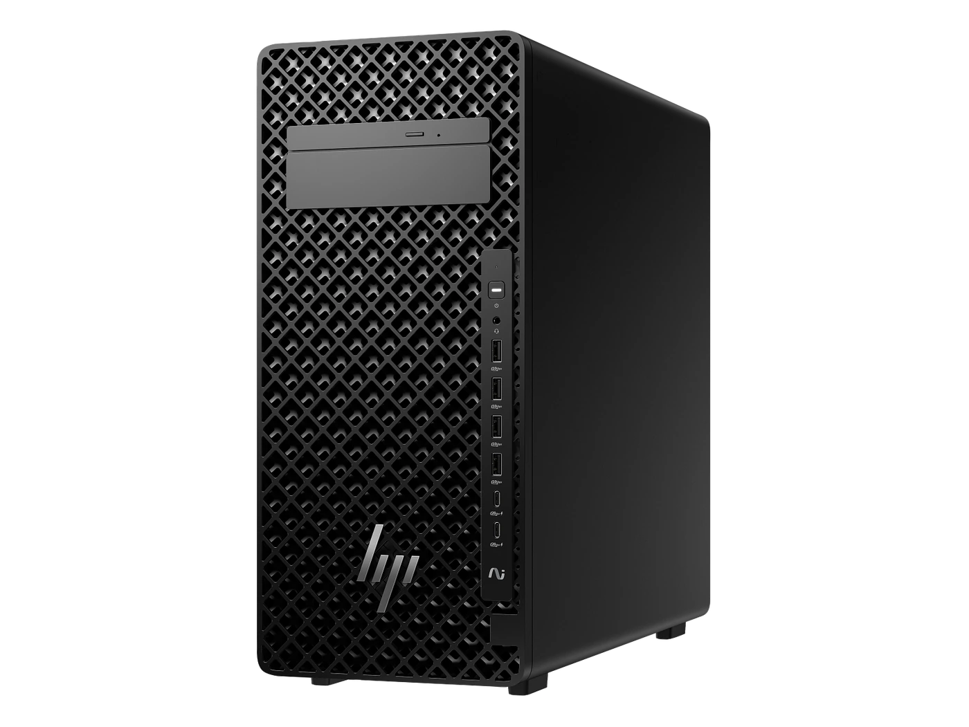 Workstation HP Z2 Tower G1i de torre, vista frontal en perspectiva